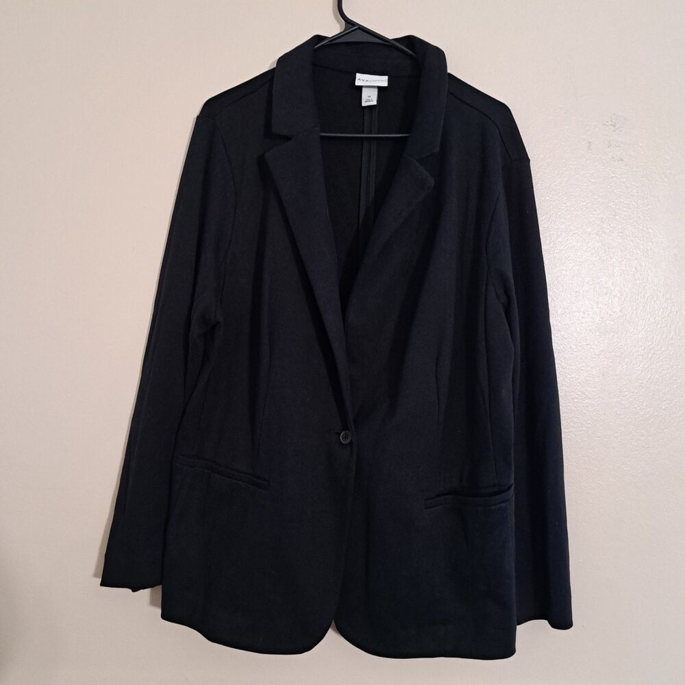 Ava & Liv women's 1X black blazer coat